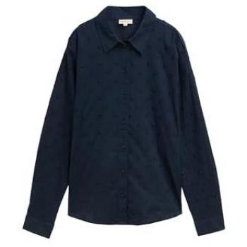 TOM TAILOR Langarm‑Denimbluse „Fein­punkte“ – Unisex, XS