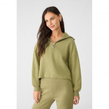 Stradivarius Large Knit Jumper with Zip