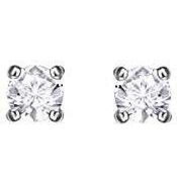 Pendientes Swarovski pequeños con baño de rodio