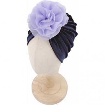 Cabezón de terciopelo con estampado floral para bebés