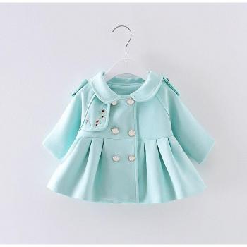 Gabardina de invierno para niñas 0-2 años