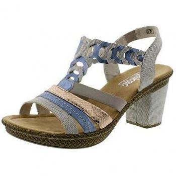 Rieker 66593 geschlossene Sandalen für Damen, Beige, 41 EU
