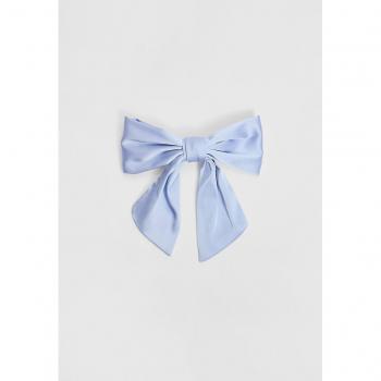 Stradivarius Satin Bow Hair Clip Sky Blue OS