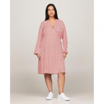 Tommy Hilfiger Curve Blusenkleid, mit V-Ausschnitt und Markenlabel