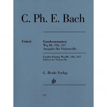 Gambensonaten Wq 88, 136, 137: Ausgabe für Violoncello und Cembalo