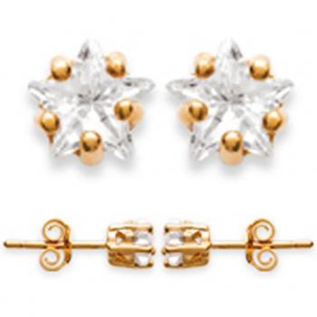 Gold Plated Sweet Stars Earrings 5 mm