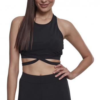 Urban Classics Damen Sport-BH Ladies Active Fashion Bra, Schwarz (Black 00007), S