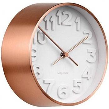 Karlsson Minimal Stil-Uhr – weißer Stahl, Standardgröße