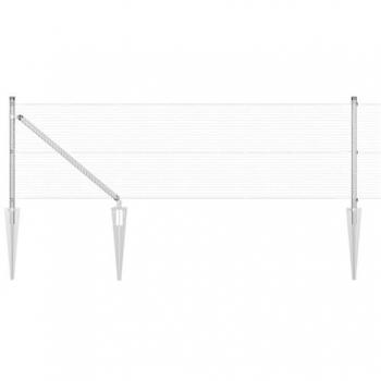 Reja y Poste de Valla Plateada 25 x 0.6 m – Vidaxl Acero