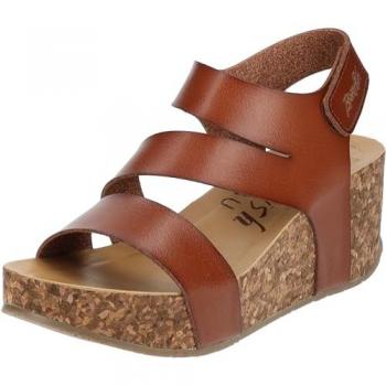Blowfish Keilsandalette – Lederimitat, braun, Größe 40