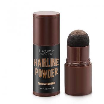 Sombra de Cabello en Polvo con Maquillaje, Línea de Cabello, Tres Colores, Marrón Claro #02
