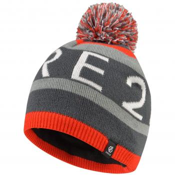 Agitate Bobble-Beanie Dare 2b für Jungen – roter Feuerton, gestricktes Fleece, 11‑13 Jahre