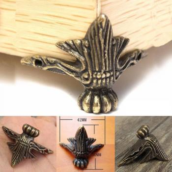 1Pc Antique Wood Box Feet Leg Corner Protector