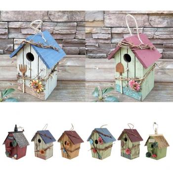 Ladybug Hanging Bird House with Jute Cord