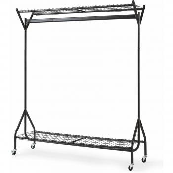 Direct Online Houseware Heavy Duty Clothes Rail 4ft/5ft/6ft With Shoe Rack Shelf And Hat Rack