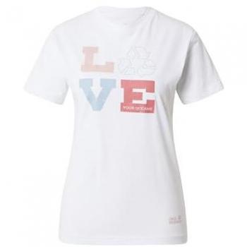 Jack Wolfskin Damen Kurzarm-Shirt Ocean Love, Weiß, Größe S