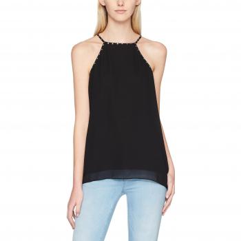 Guess Damen Bluse Sl Francy, Jet Black, Größe S