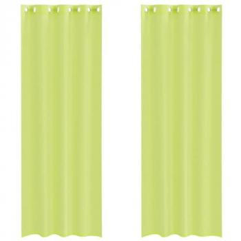 Ensemble de rideaux en filet vert pomme 140x260 cm