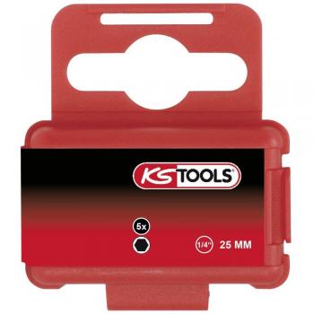 KS Tools Innensechskant-Bit Set, 5 Stück, 1/4 CLASSIC, 25mm, 5/32