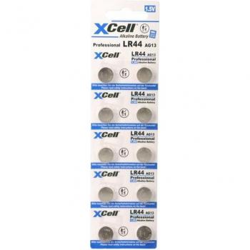 Alkaline Button Cell LR44 (Hückmann XCell) – 145 mAh, Set di 10