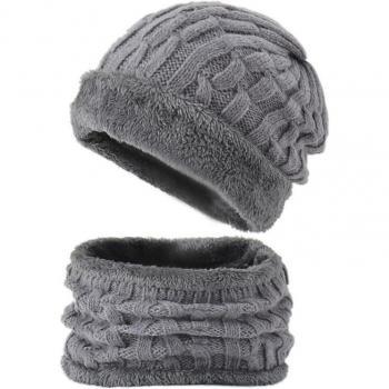 Soft Plush Knitted Winter Cap Bundle
