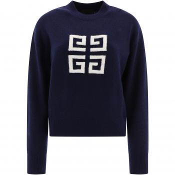 Givenchy Women's Round-neck Cashmere Sweater | Navy | XS