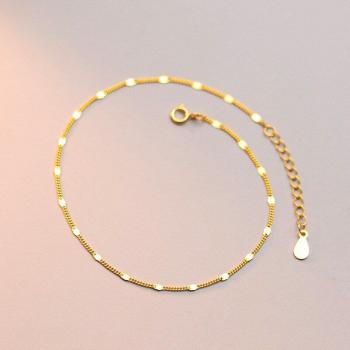 Tobillera en Plata de Ley 925 con Medias Bobby Color Rosa de Oro, para Mujer