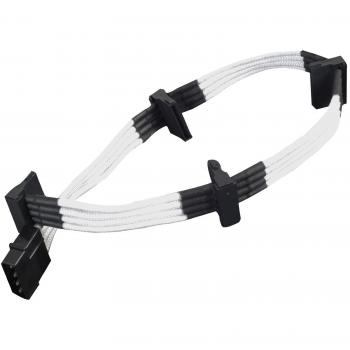 SilverStone 30 cm Netzteil‑SATA‑Adapter Kabel – Weiß