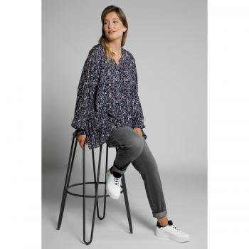 Blusa A Scollo Lunare Blu – Ulla Popken (Taglia 48/50, Viscosa)