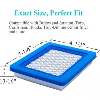 5er-Pack Luftfilter, Modell 491588s, kompatibel mit Toro 20332, Craftsman 3364, Rasenmäher Luftfilter Premium