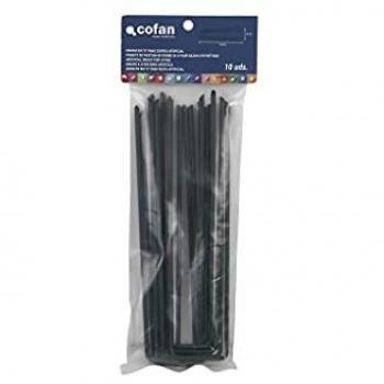 Paquete de 10 grapas en U de 15 cm para césped artificial