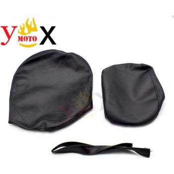 Hochwertige schwarze PU-Leder Motorrad Sitzabdeckung Hinten Passagier Pad Schutz Wasserdicht Für Yamaha XV400