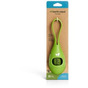 Earth Rated Poop Bag Holder 2.0 Sans Odeur avec 15 Sacs à Crottes