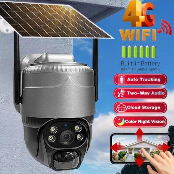 Smart CCTV-Kamera mit Solarenergie und PIR-Sensor