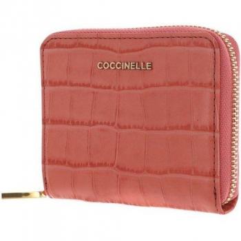 Coccinelle Cartable Métallique en Crocodile, Cuir Doux, Fermeture Éclair [162951]