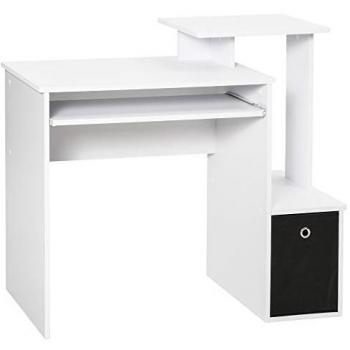 Aosom HOMCOM Computertisch: Spannplatten-Design, Multimedia-Regal