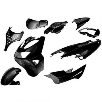 Kit Carénage One pour Scooter Aprilia 50 SR 2001-2010 10 Pièces Noir Brillant