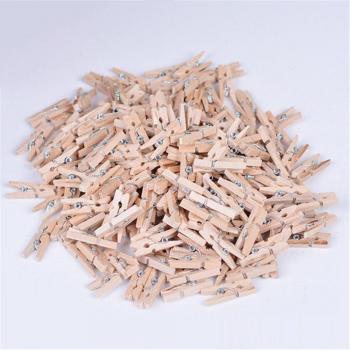 50 Pcs Natural Mini Clothespins for Photos and Hangers