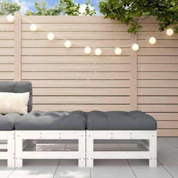 Prolenta Premium Coussins Repose-Pieds Bois Pin Massif, Lot 2 – Blanc