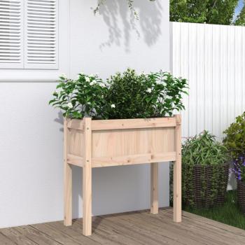 VidaXL Garden Planter with Legs 27.6x12.2x27.6 Solid Wood Pine