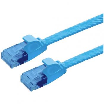 Cable Azul Cat6a 1 m Extraplanado