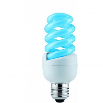 Lampada a risparmio energetico 15 W, spirale blu E27, bianco caldo