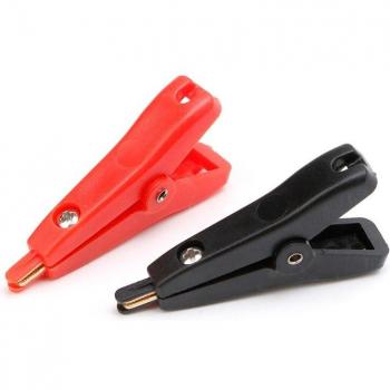 2-Pack Gold-Plated Copper LCR Kelvin Test Clips