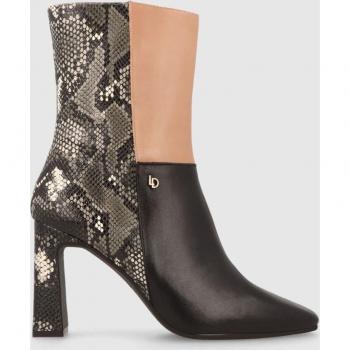 Botines Lodi para mujer en piel negra y beige con animal print