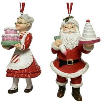 Pendaglio natalizio Kaemingk Mr and Mrs, altezza 12 cm