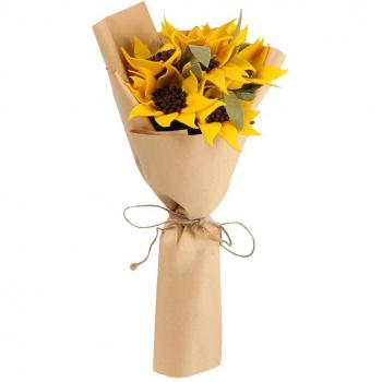 Ramos de girasol artificial hechos a mano