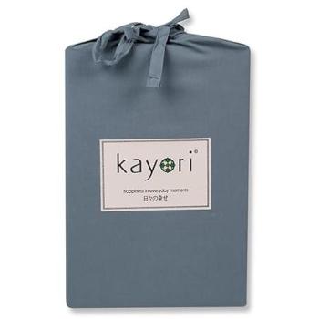 KAYORI Kai Spannbettlaken – 100 % Baumwollqualität, Denimblau (140 × 200 cm)