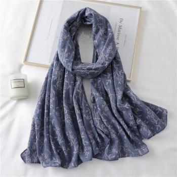 Chal de Pashmina con diseño floral para mujer
