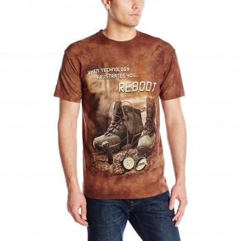 The Mountain Unisex-Erwachsene Reboot T-Shirt, braun, Größe M