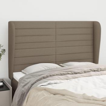 VidaXL Cabecero con orejas de tela gris taupe 147x23x118/128 cm